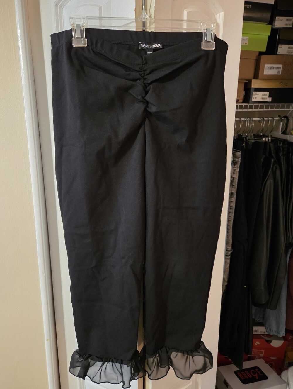 Ruffle Leg Capri Pants